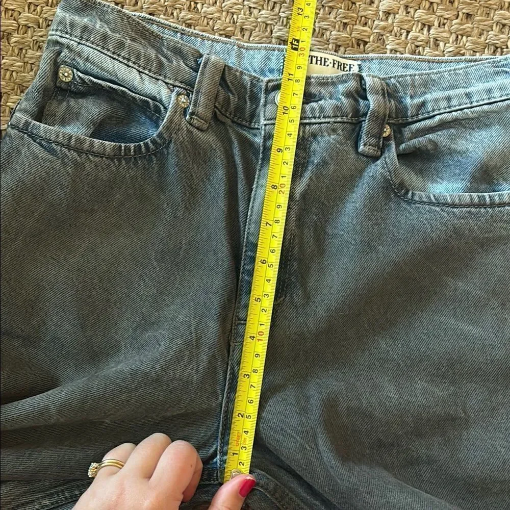 Free People Gray Relaxed Jeans